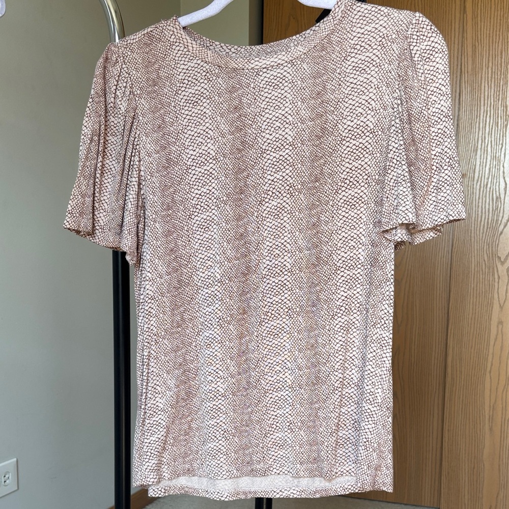 Target Women's Snake Print Blouse - Brown
